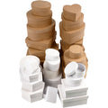 Creativ company dozen bruin en wit 6,5-18cm, 30st.