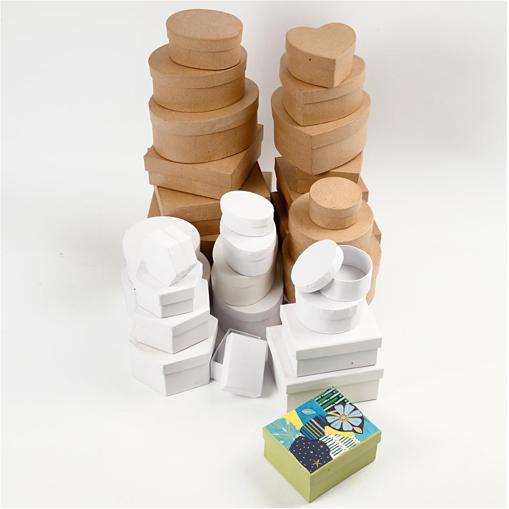 Creativ company dozen bruin en wit 6,5-18cm, 30st.