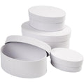 Creativ company creotime dozen ovaal karton 10-12-14-16 cm wit 4-delig