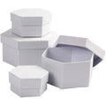 Https: www.cchobby.nl hexagonale-dozen-afm-6-5x4-8x5-10x6-12x7-cm-wit-4-stuk-1-set