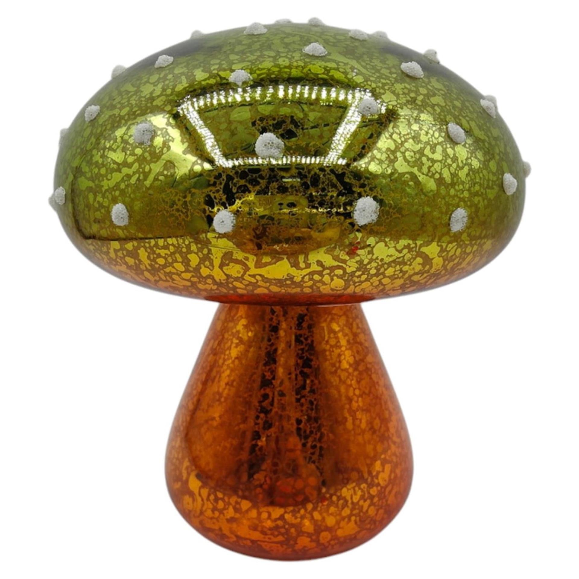 Mansion atmosphere beeld paddenstoel led groen 12,5x15cm