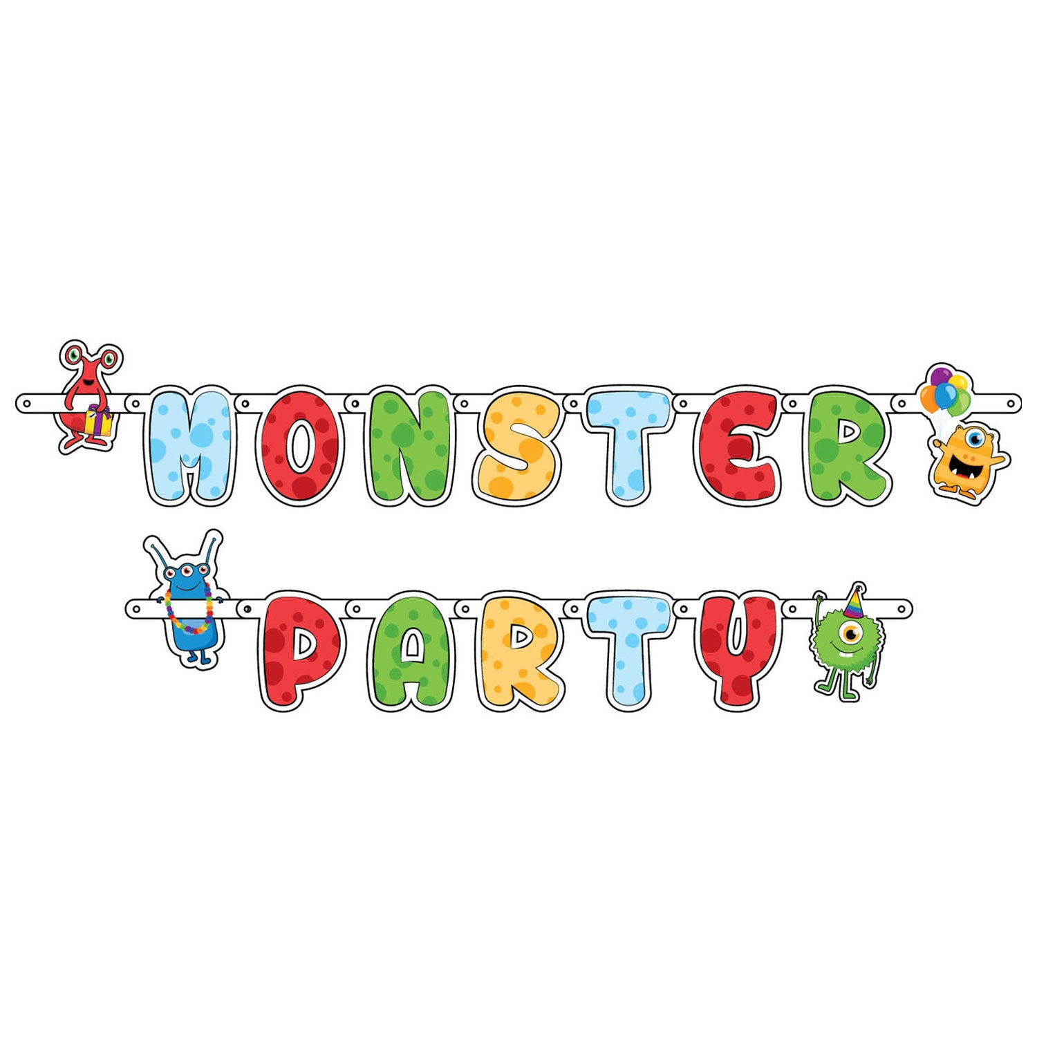 Haza Witbeard Briefgirlande Monsterparty