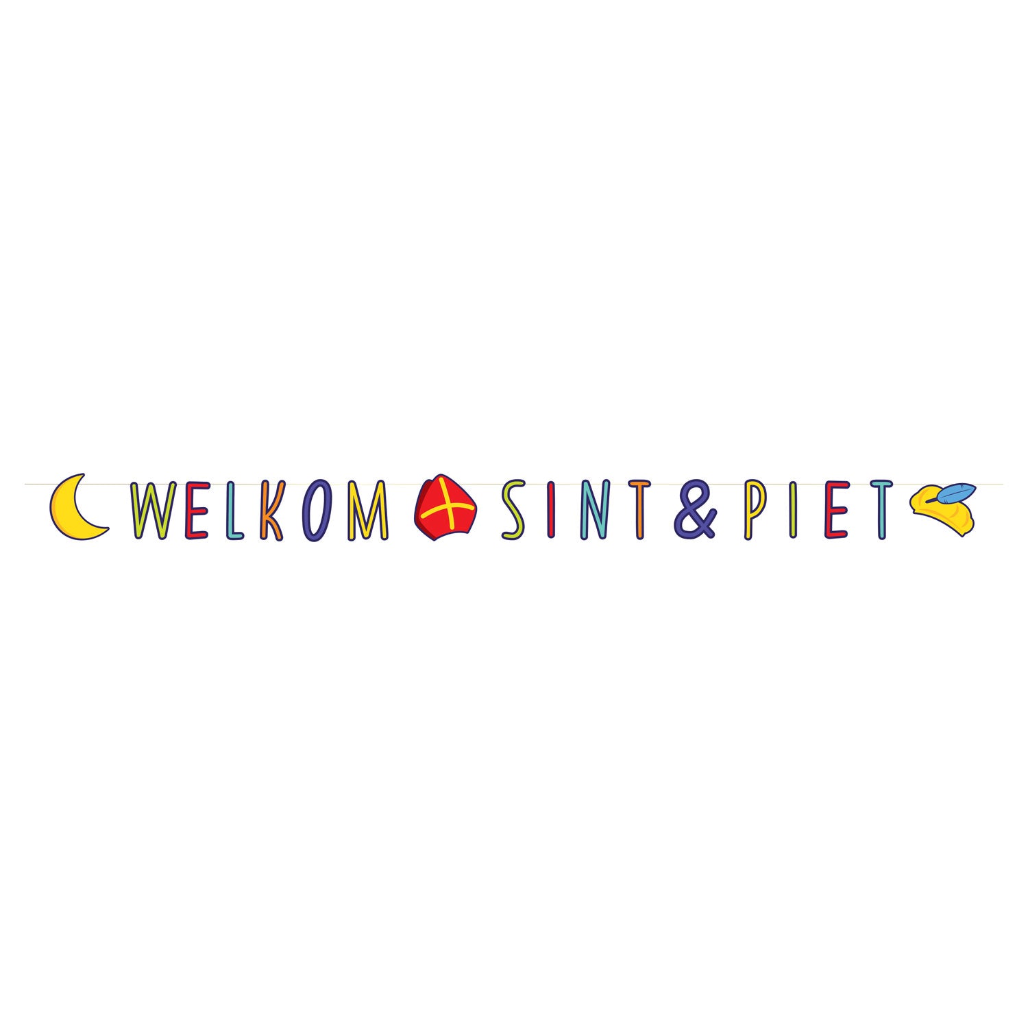 Haza Witbaard Buchstabenbanner „Willkommen in St. Petersburg“, 285 cm