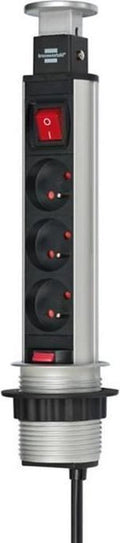 Brennenstuhl tower power stekkerdoos 3-voudig 2m h05vv-f 3g1,5 met schakelaar *be fr*