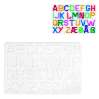 Hama Bügelperlen-Grundplatte Buchstaben weiß