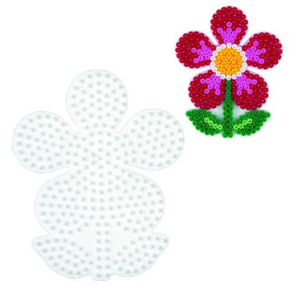 Hama Bügelperlen-Grundplatte Blume weiß