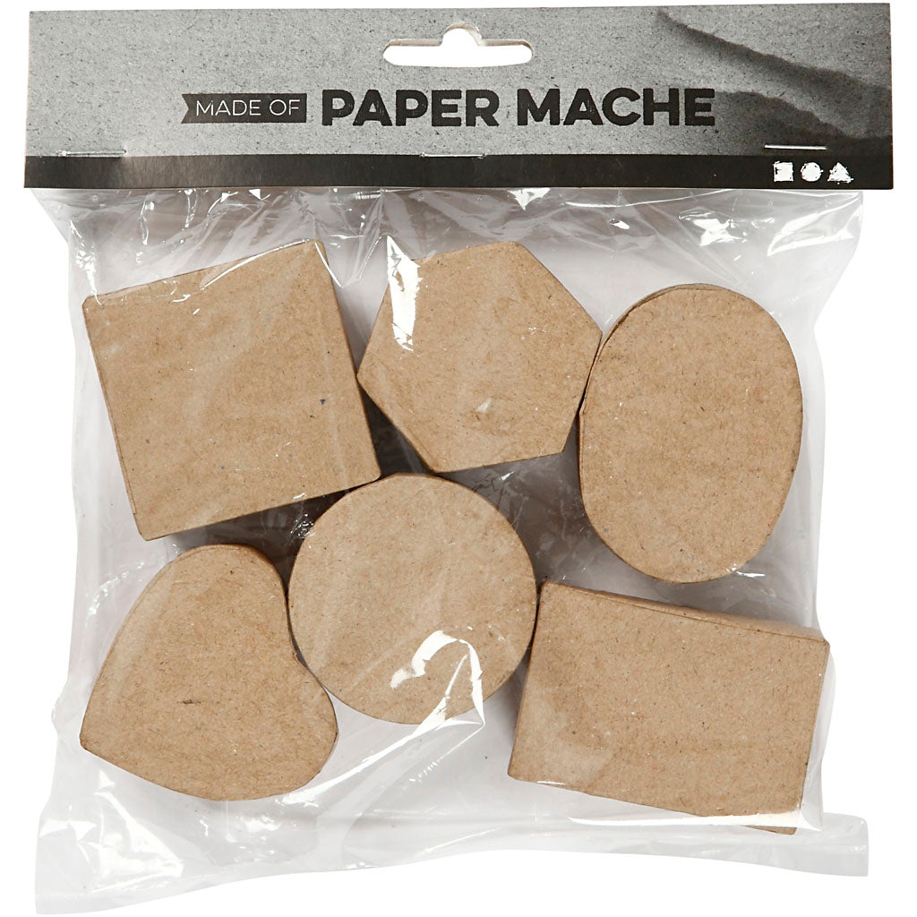 Creativ company papier mache creotime: mini doosjes 6 stuks 5x3 cm