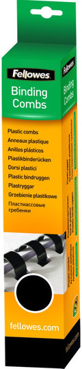 Fellowes plastic bindruggen rond 12mm - zwart (25 stuks)