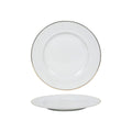 Bord wit goud rand ø20,5cm doos a 6