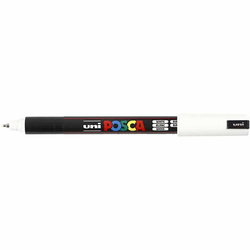 Uni posca marker pc-1mr wit - extra fine 0,7mm