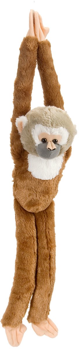Wild republic knuffel aap - pluche - bruin - 51 cm - doodshoofdaapje - knuffeldier