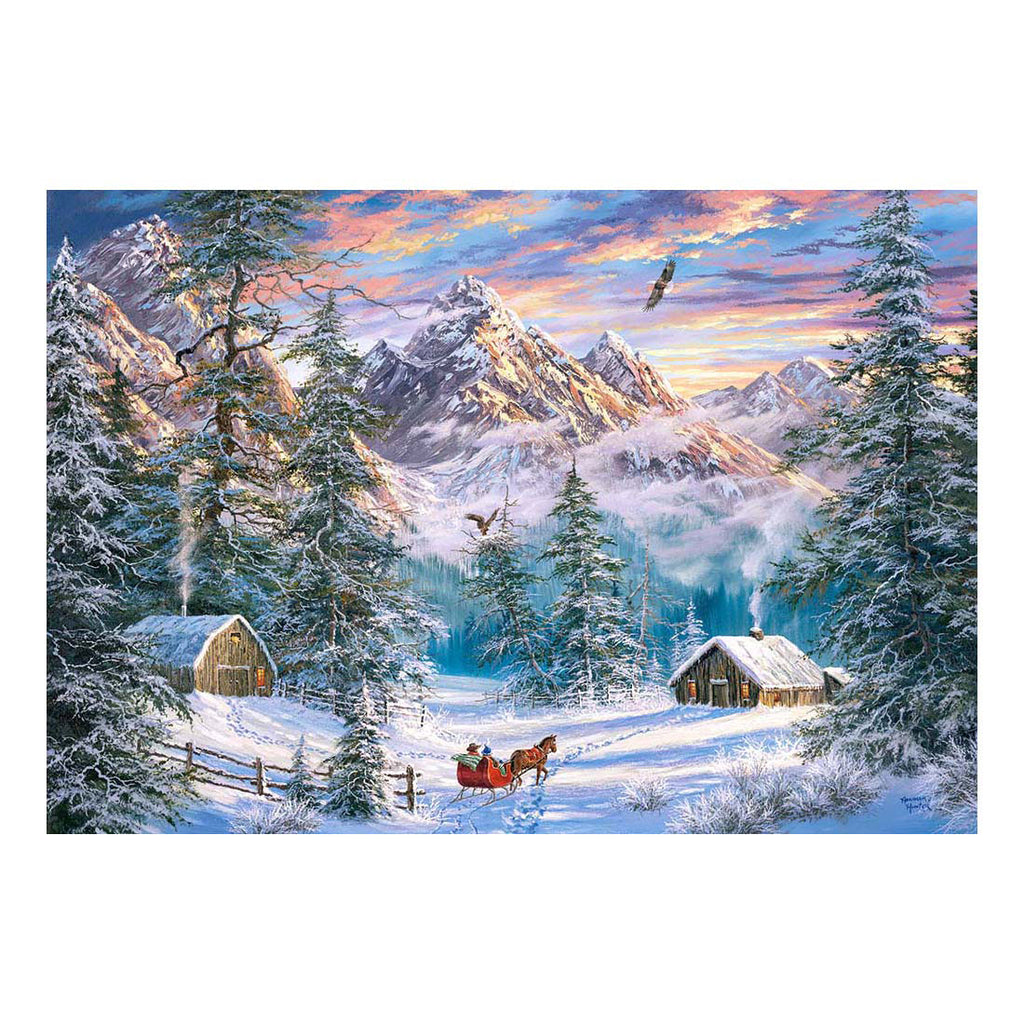 Selecta Castorland Puzzle „Weihnachtsberge“, 1000 Teile.