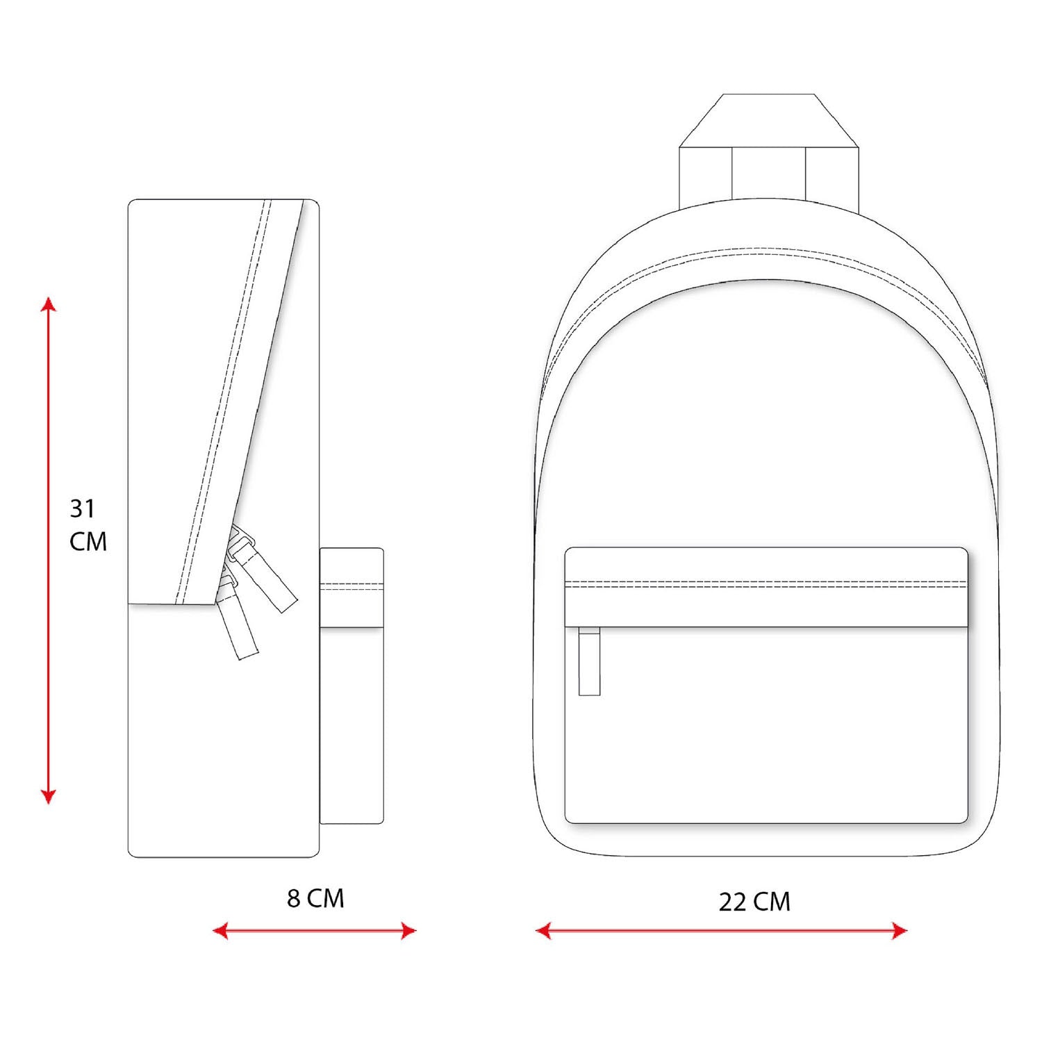 Vadobag Rucksack Spaß think glückliche Gedanken wilde Tiere