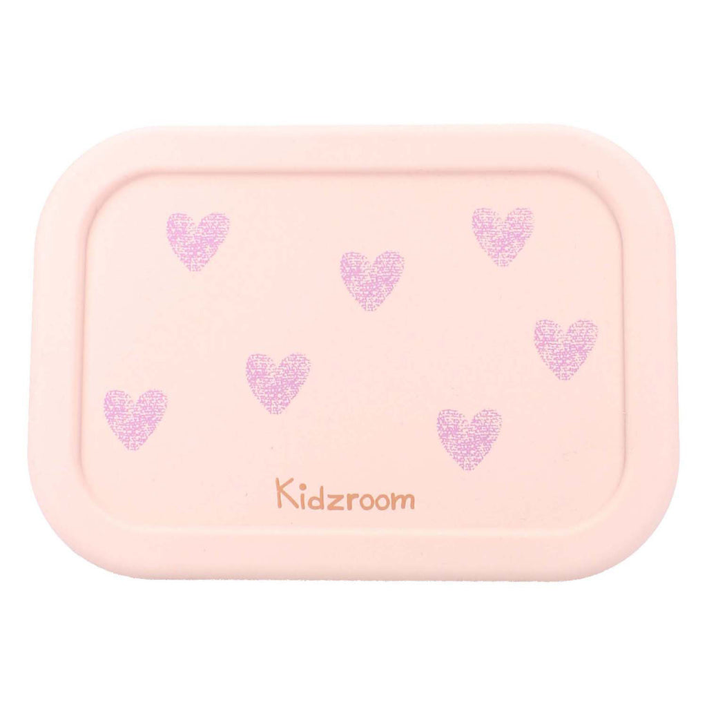 Kidzroom magical meadows lunchbox - 1.2 l - 6 x 17 x 12 cm - roze - hartjes