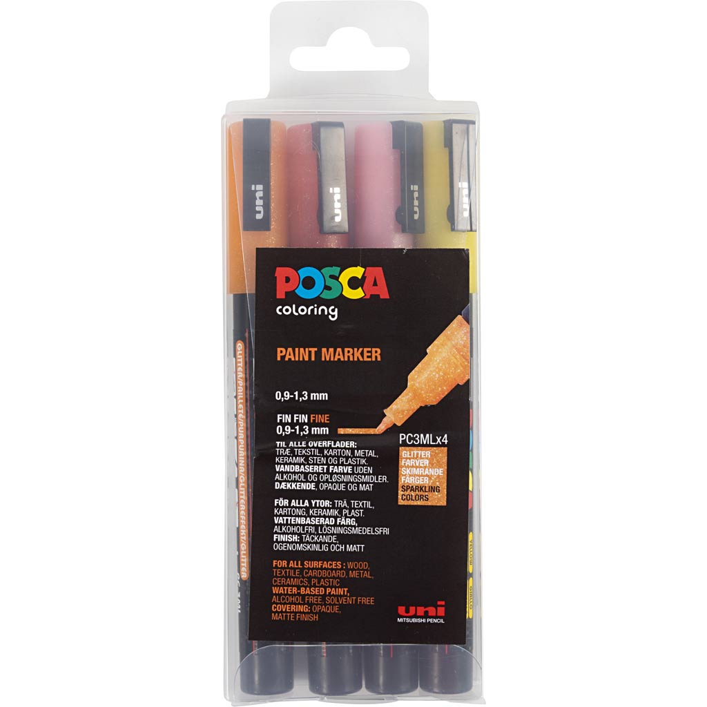 Https: www.cchobby.nl posca-marker-afm-pc-3m-lijndikte-0-9-1-3-mm-fijn-glitterkleuren-4-stuk-1-stuk