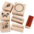 Creativ Company Holzstempelset Natur, 7-teilig.