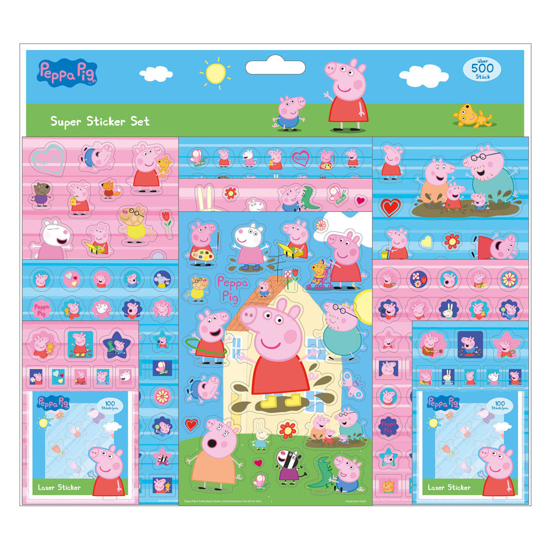 Undercover Sticker-Set Peppa Pig - 500 Stück.