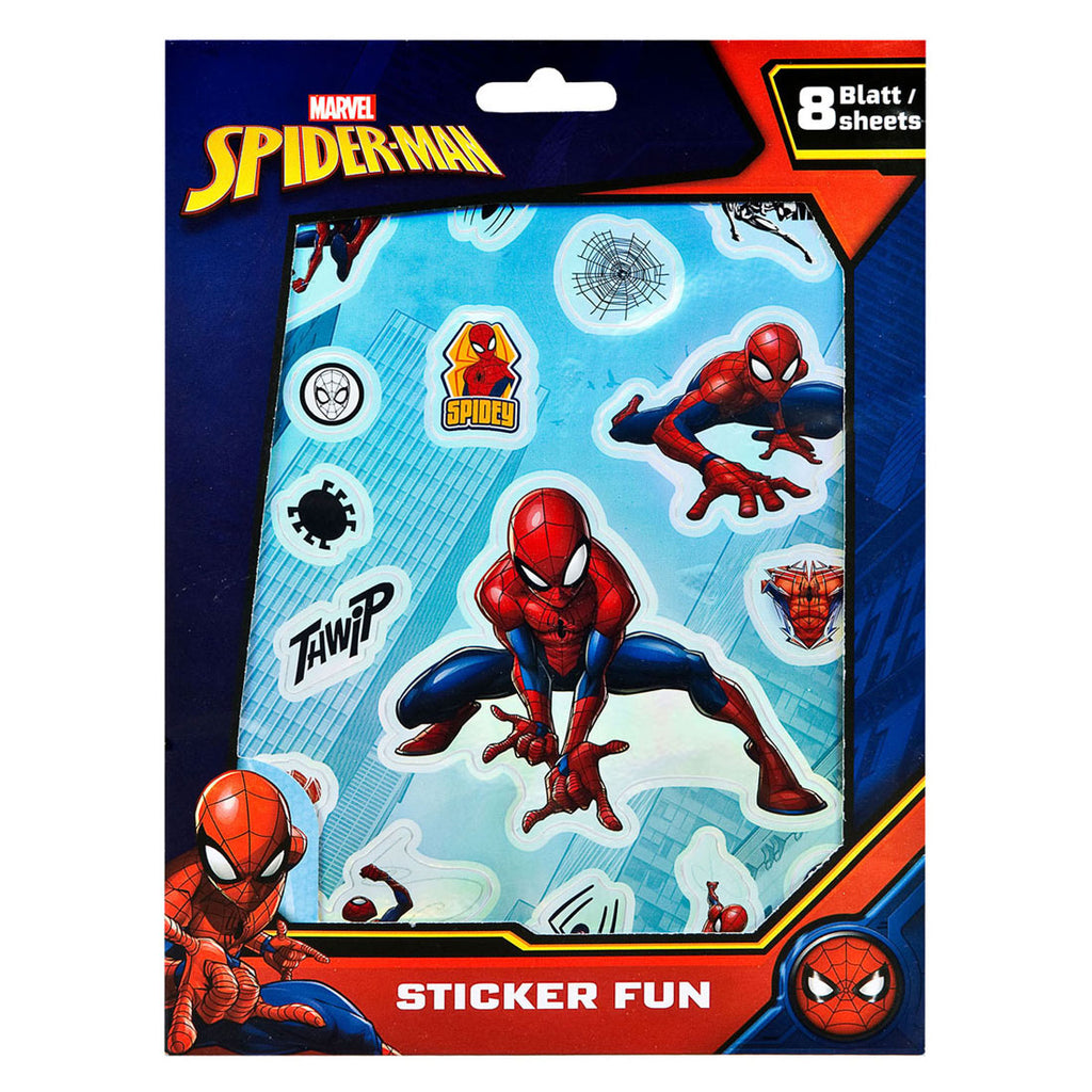 Undercover sticker fun marvel spiderman, 8 vellen
