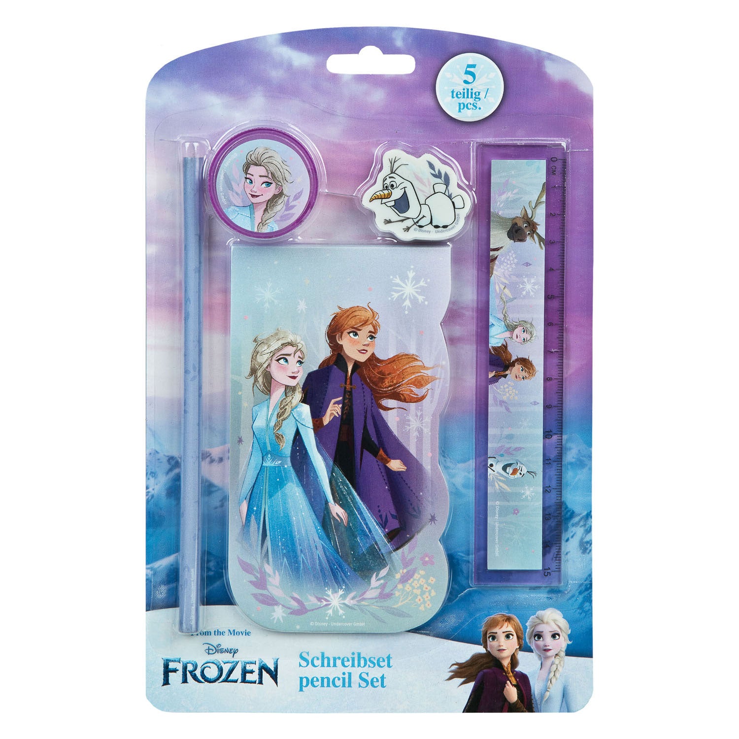 Undercover Schreibset Frozen, 5-teilig.