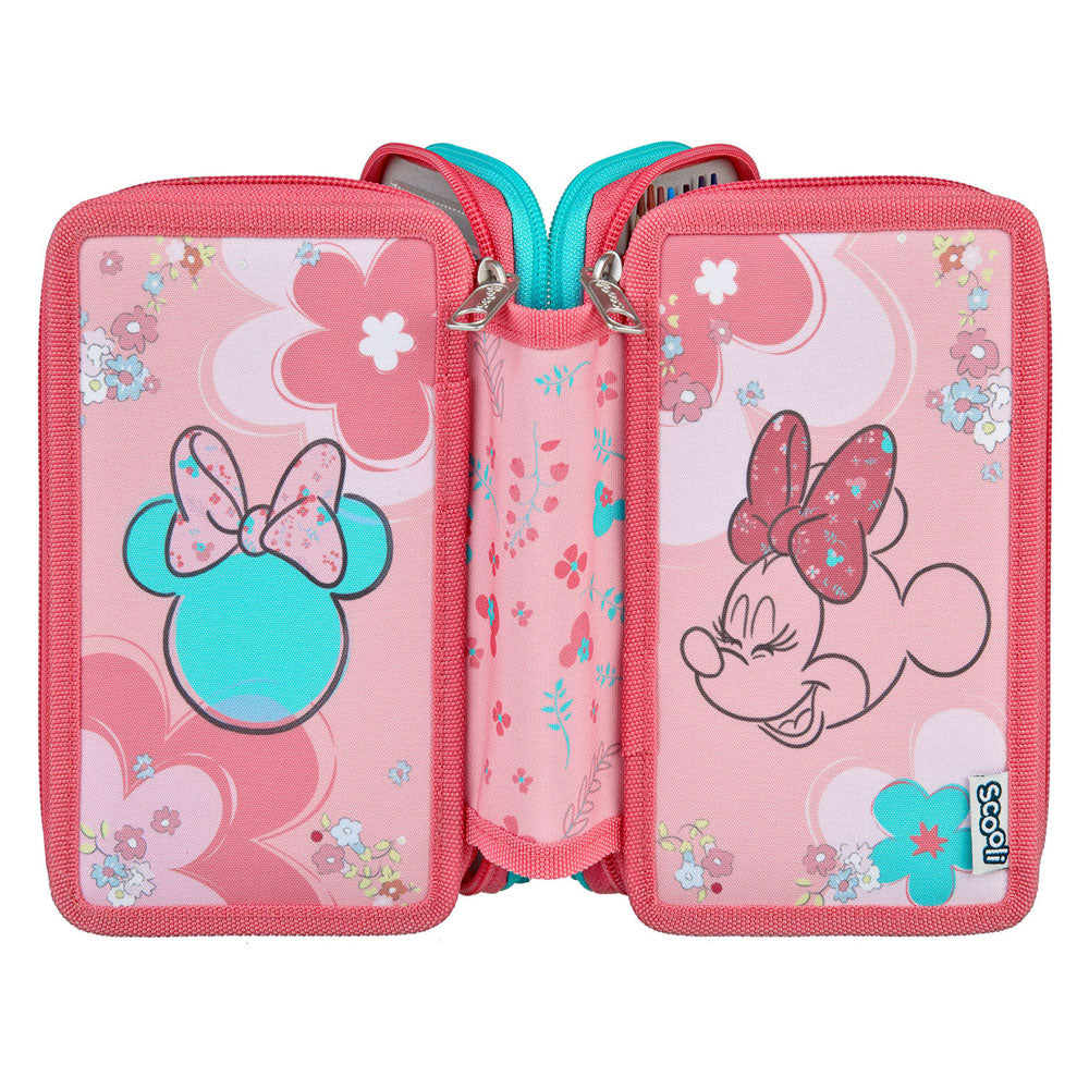 Undercover 3-Fächer-Federmäppchen mit Minnie-Mouse-Motiv