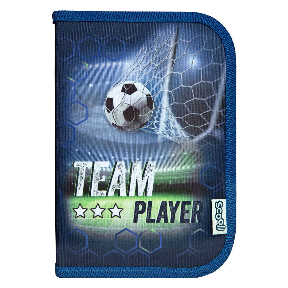 Verstecktes Federmäppchen mit Fußball