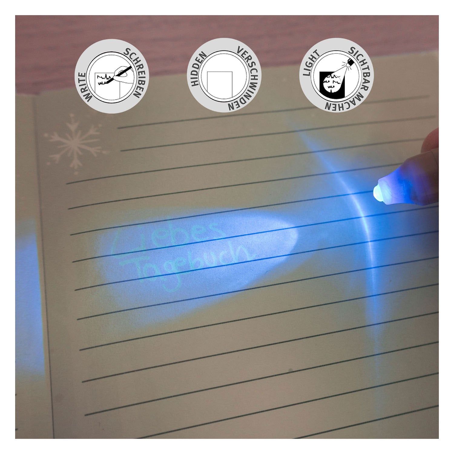 Undercover geheim dagboek frozen met uv-pen