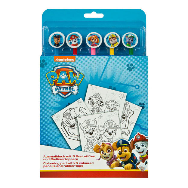 Undercover Color Block Paw Patrol mit 5 Buntstiften