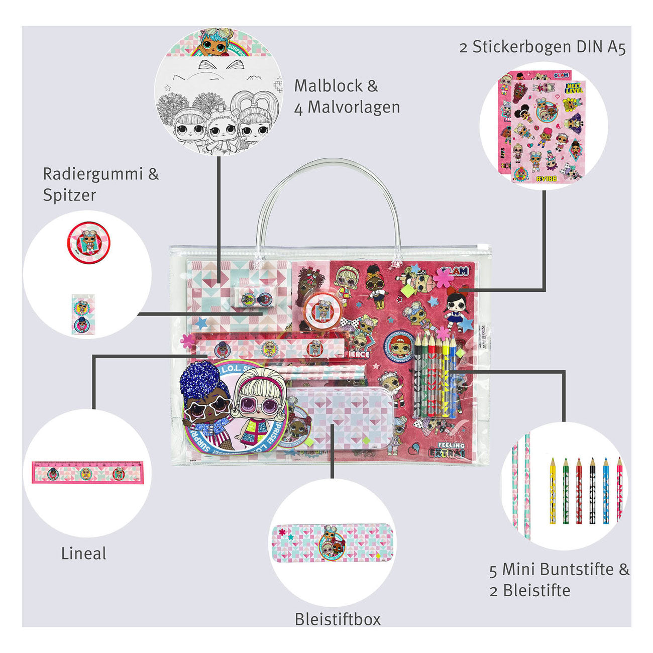 LOL. Schreibwaren überraschend im Beutel