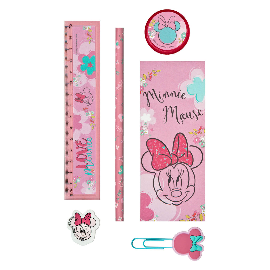 Undercover Minnie Mouse Schreibtischset, 6-teilig.