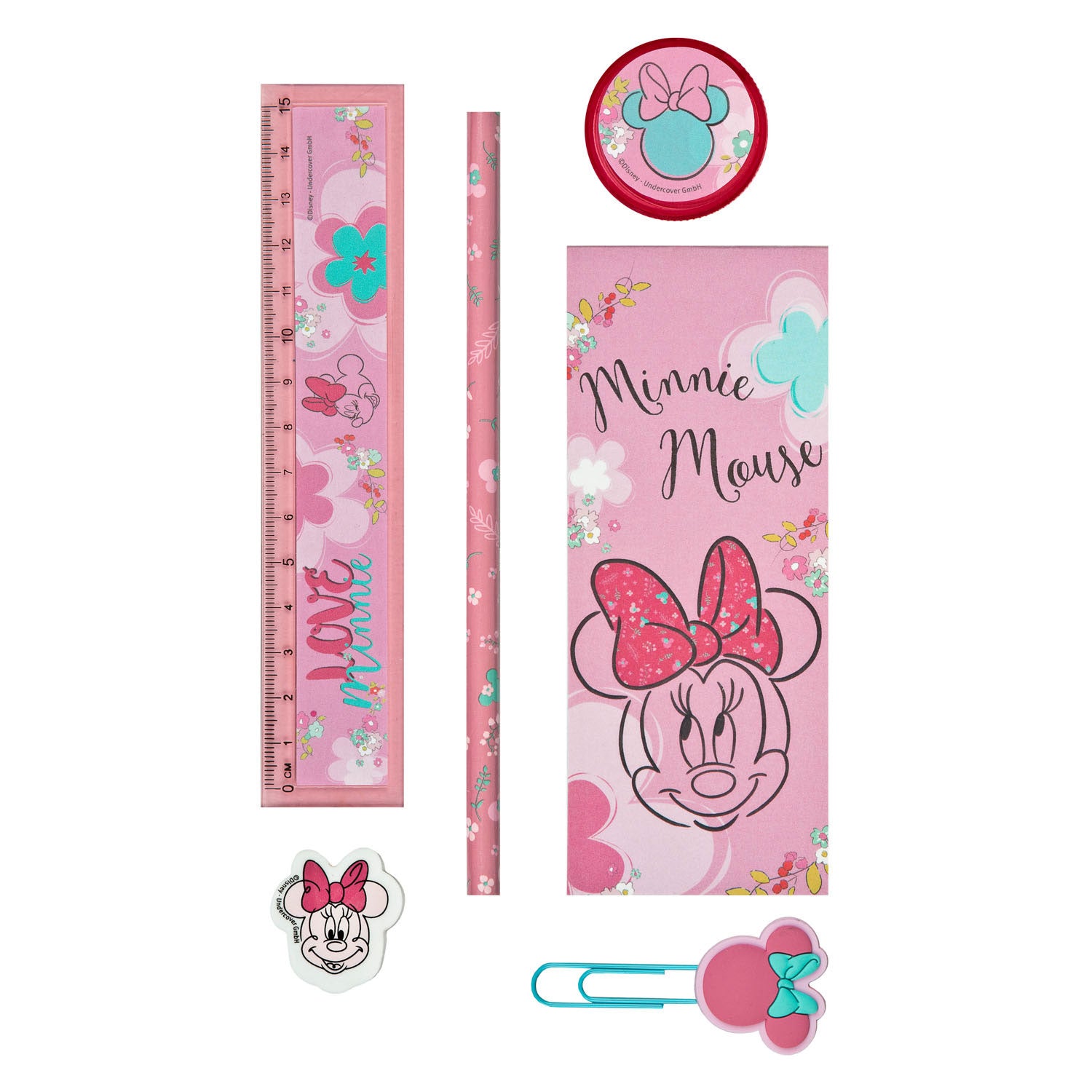 Undercover Minnie Mouse Schreibtischset, 6-teilig.