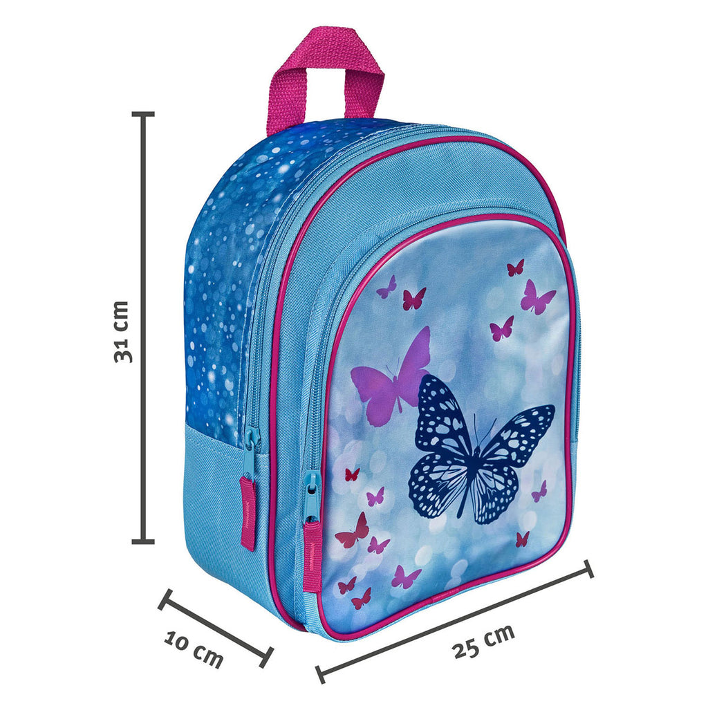 Undercover-Rucksack mit Schmetterlingen in der Vordertasche