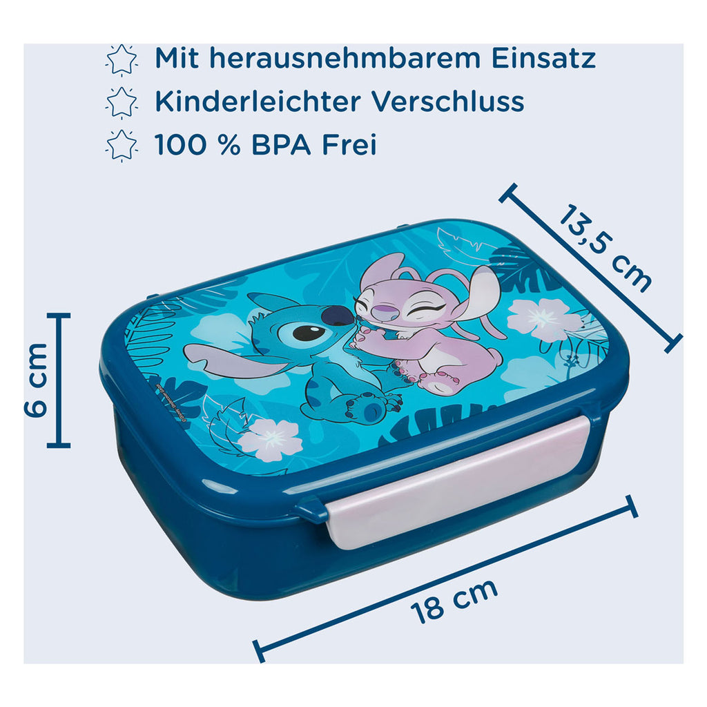 Van der meulen disney stitch lunch box blauw lila