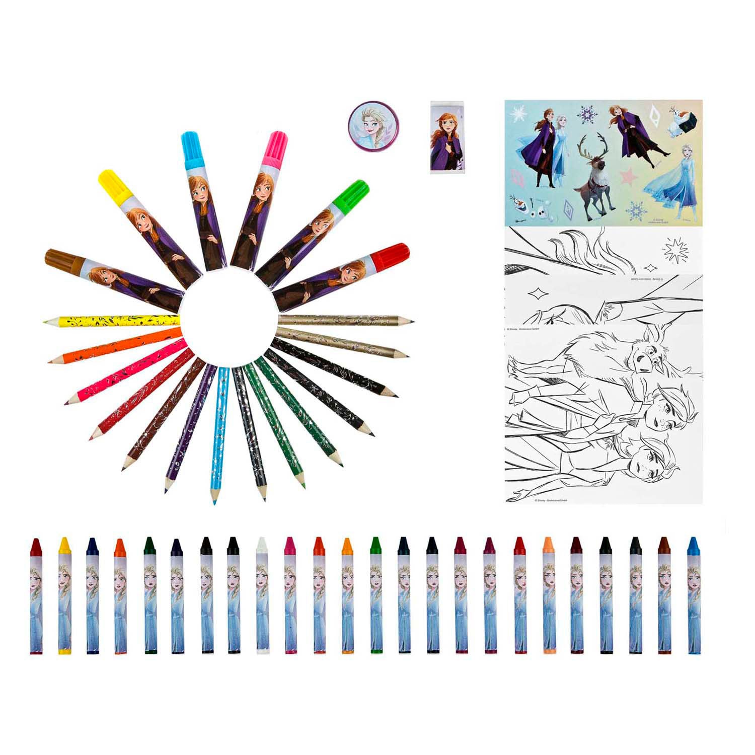 Merkloos sans marque kleurkoffer disney frozen, 51dlg