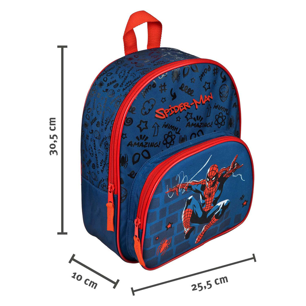 Undercover Spiderman Rucksack 30x25x10 cm blau rot