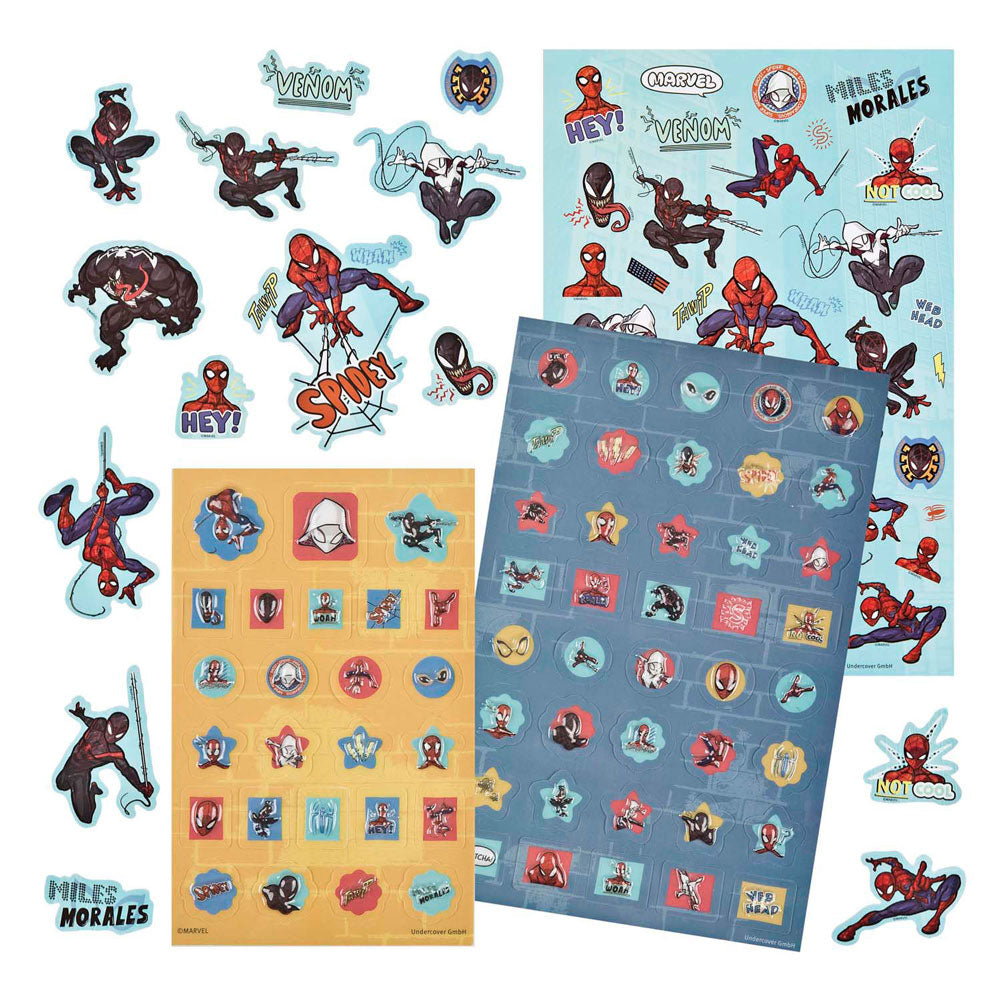 Undercover super sticker set spiderman - 500+st..