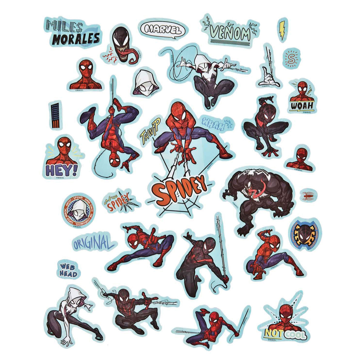 Undercover super sticker set spiderman - 500+st..