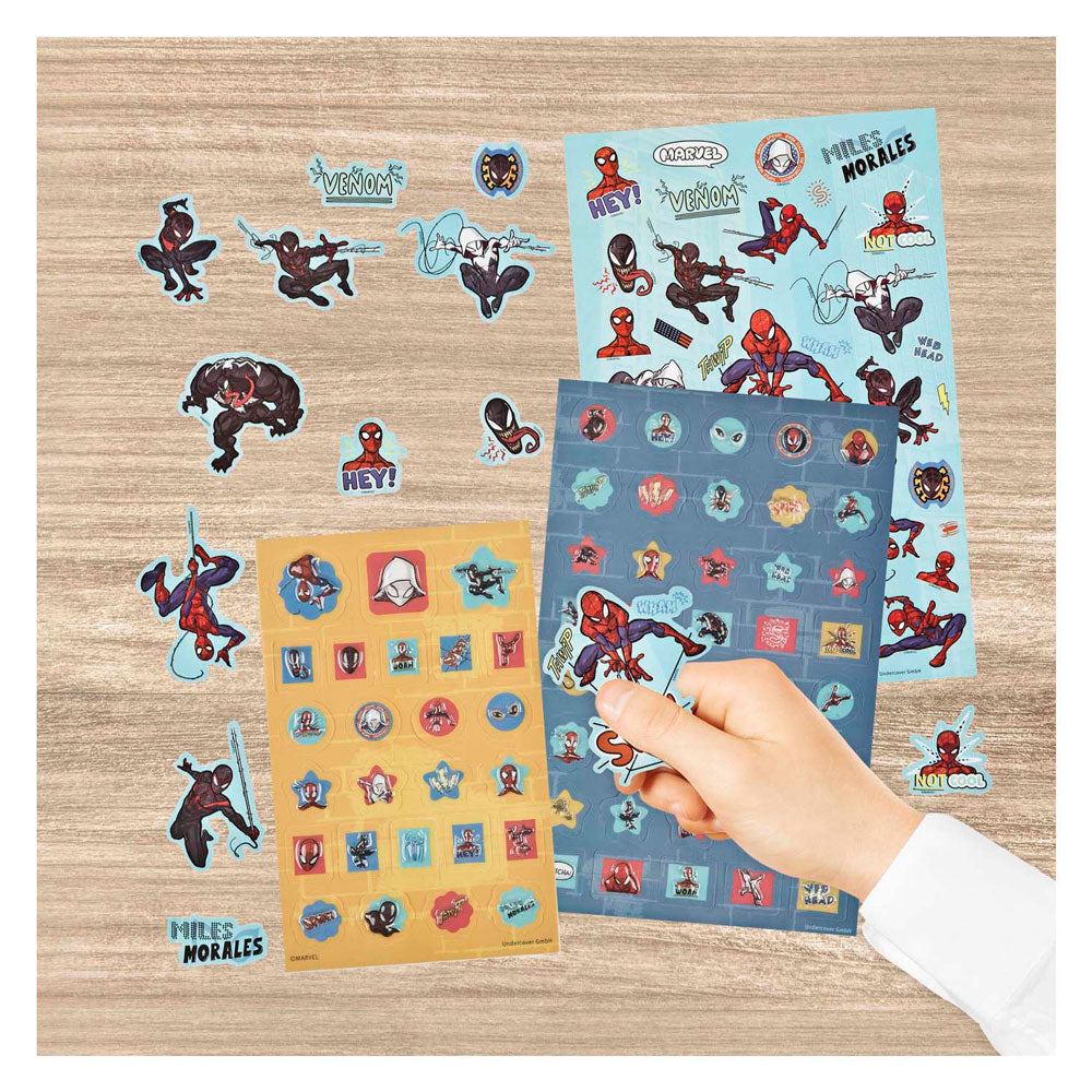 Undercover super sticker set spiderman - 500+st..