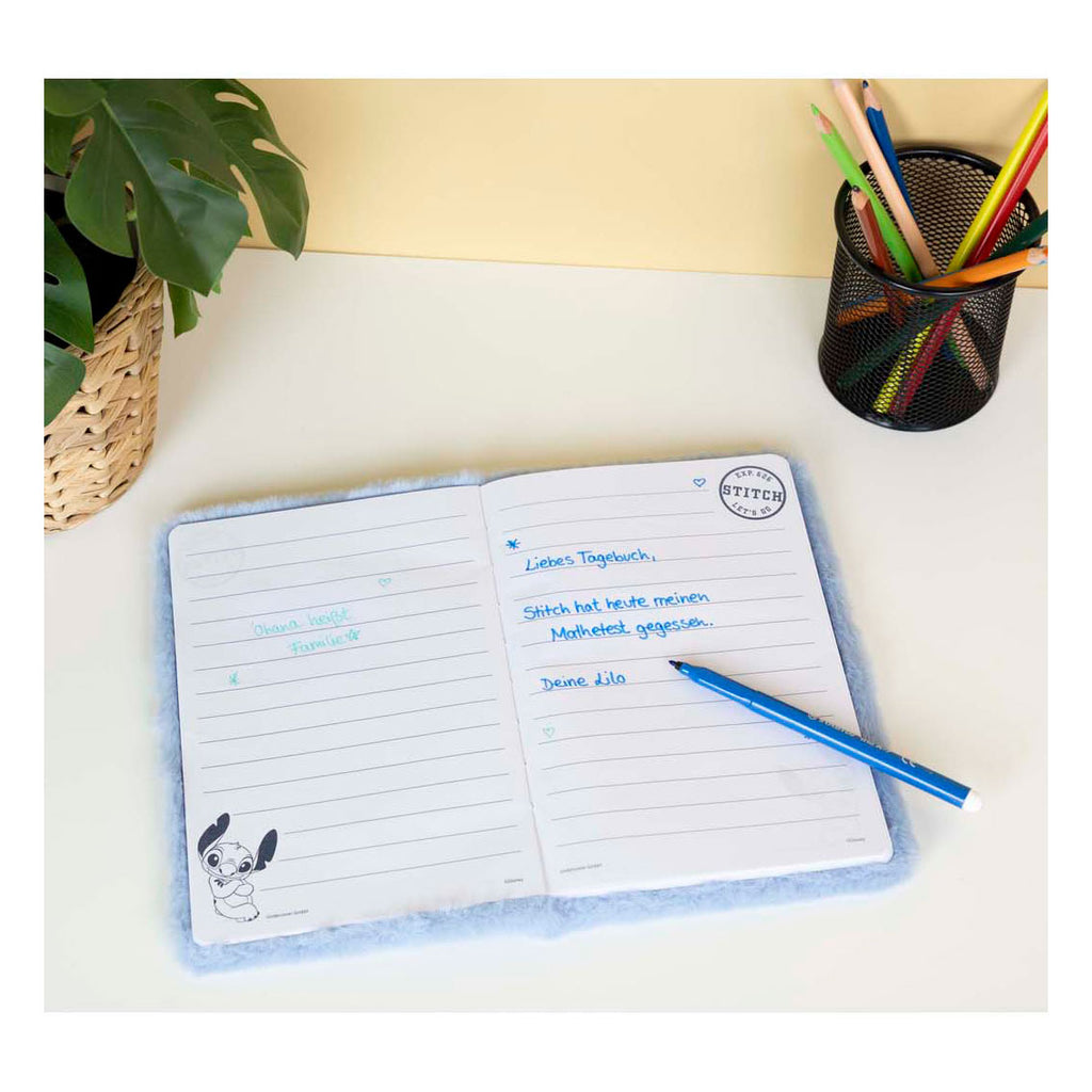 Pluche notitieboek a5 stitch