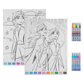 Undercover kleuren op nummer set frozen