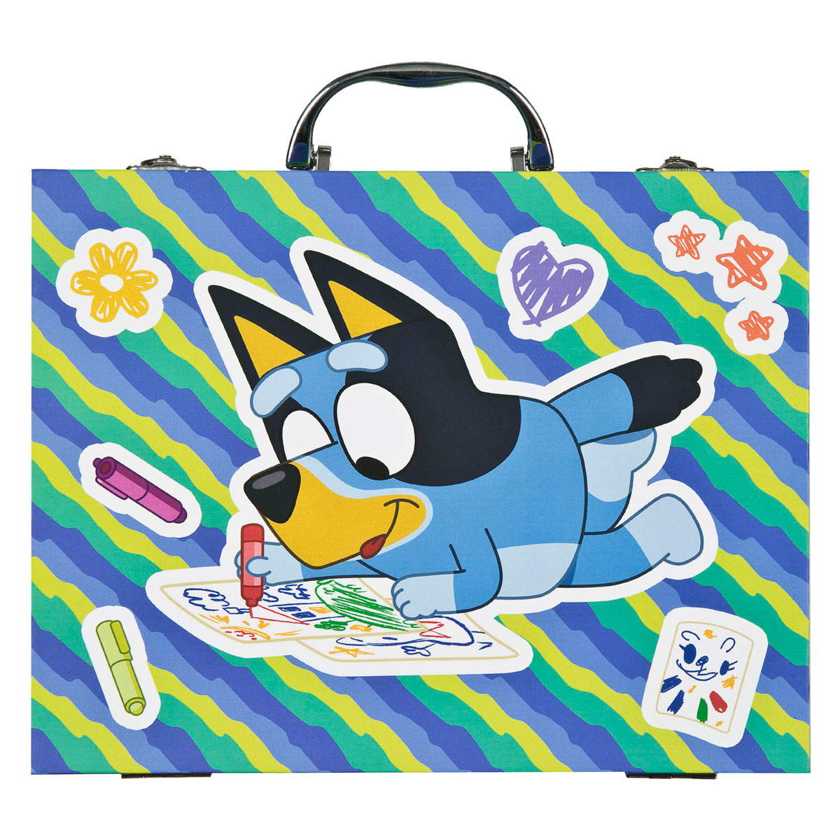 Bluey undercover kleurkoffer - creatieve tekenset voor kinderen.
