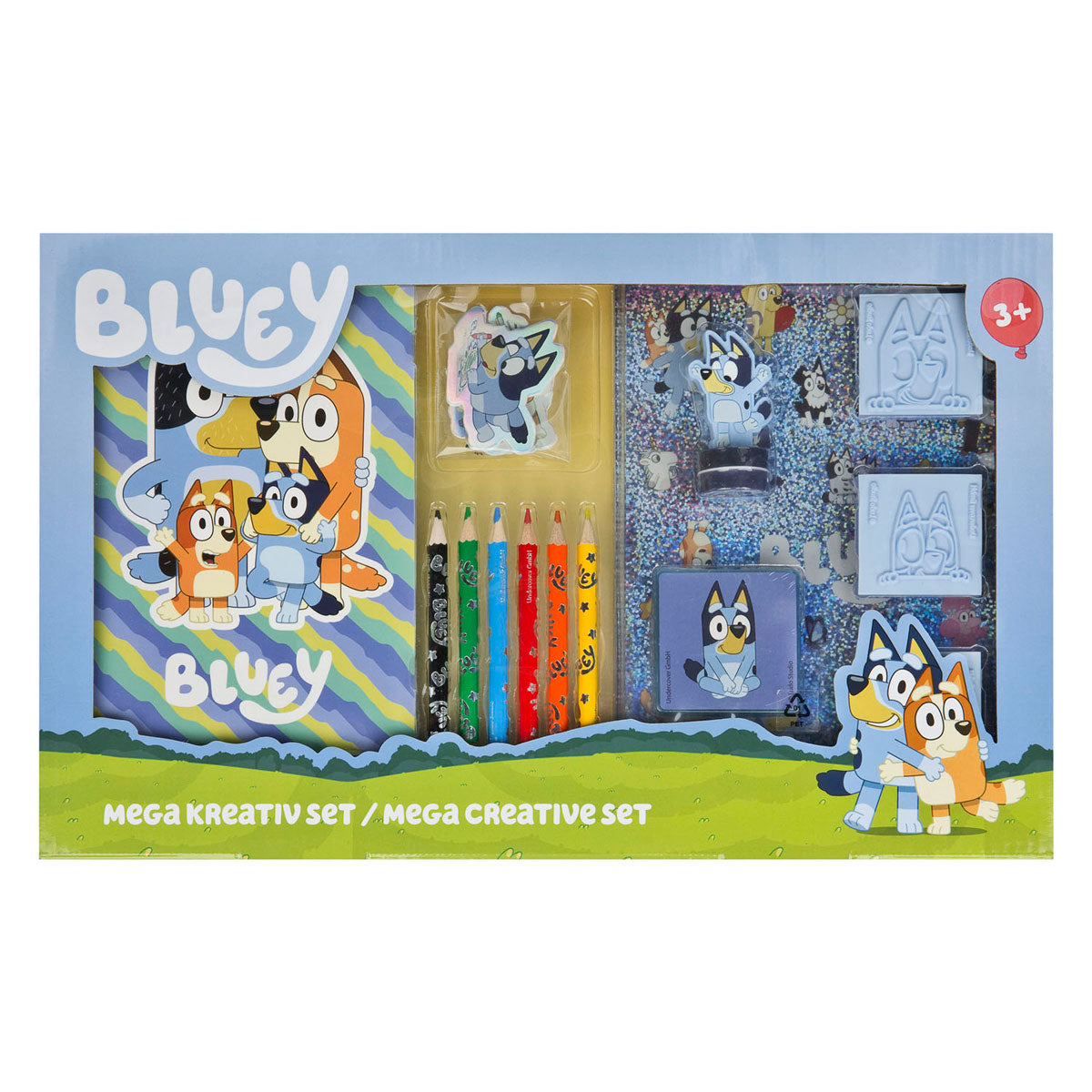 Undercover mega kleur en stempel set bluey