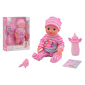 Johntoy John Spielzeug-Baby-Rose-Trink- und Pipi-Puppe 17 cm
