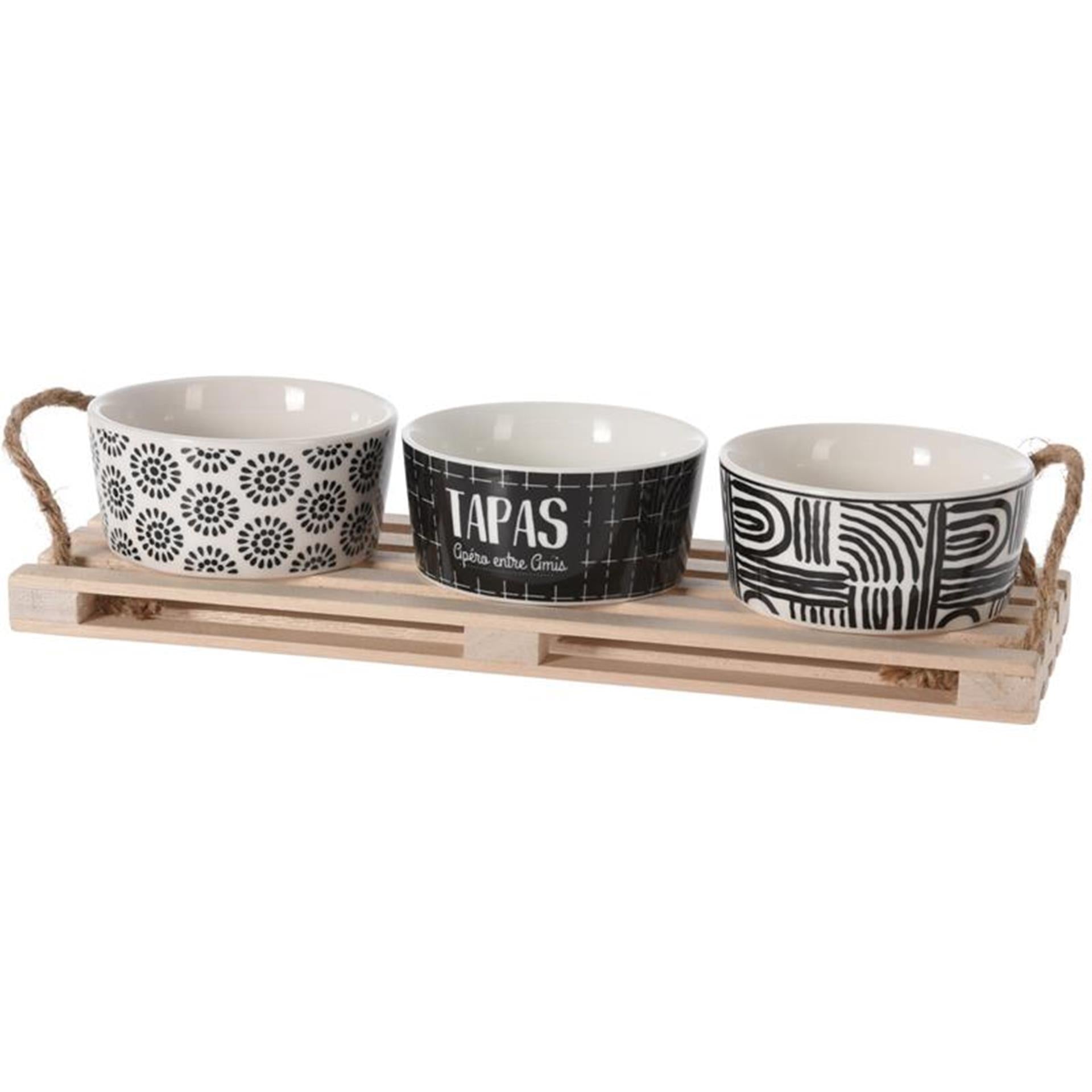 Excellent houseware serveerset tapas op pallet 4-delig