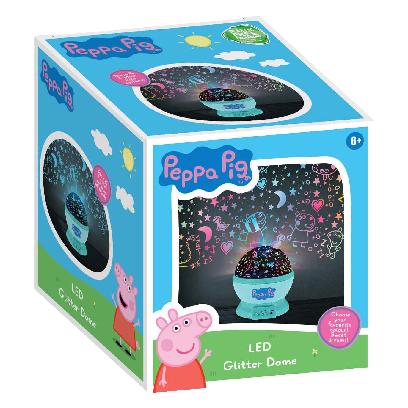 Toyland Peppa Pig LED-Lampe Glitzerkuppel