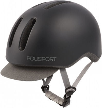 Polisport helm Commuter mat zwart grijs L 58-61cm