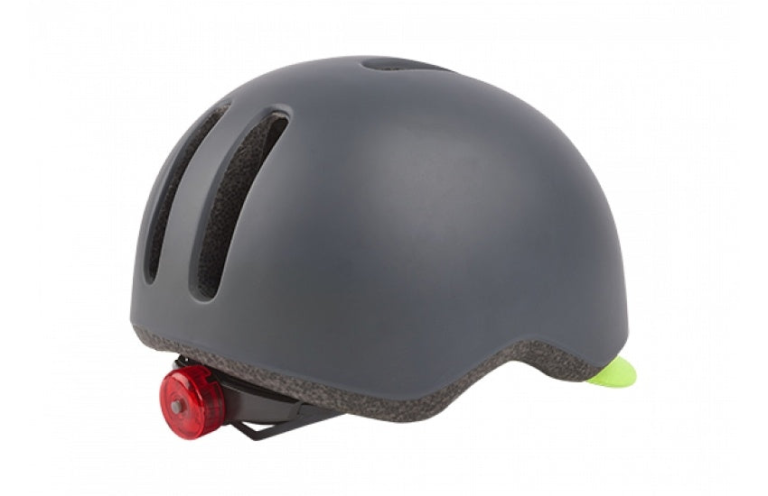 Polisport Commuter M (54–58 cm) Fahrradhelm – mattes Dunkelgrau, fluoreszierendes Gelb