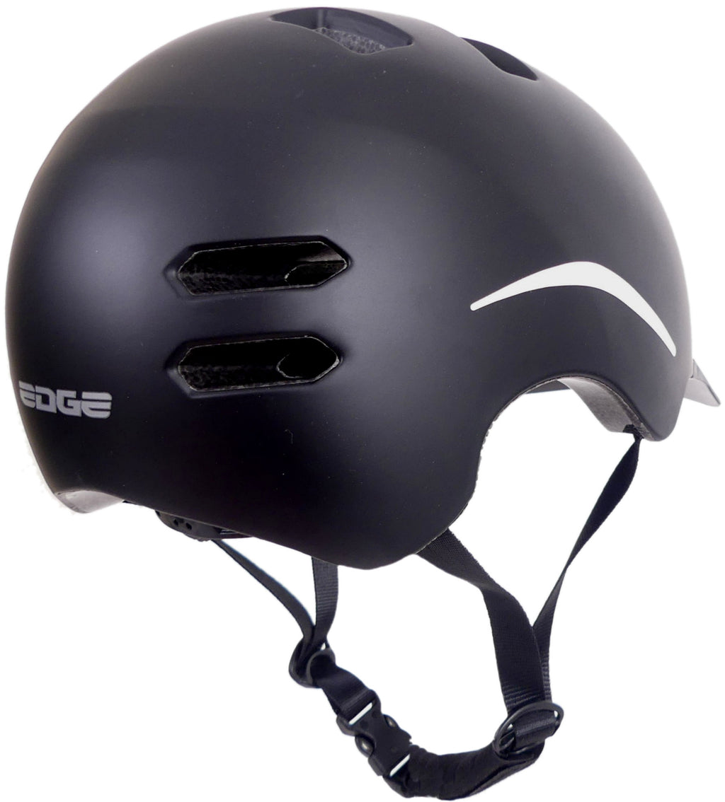 Edge fietshelm urban e-bike pedelec medium (54-58cm) - zwart - nta 8776 keurmerk (bromfiets speed pedelec)
