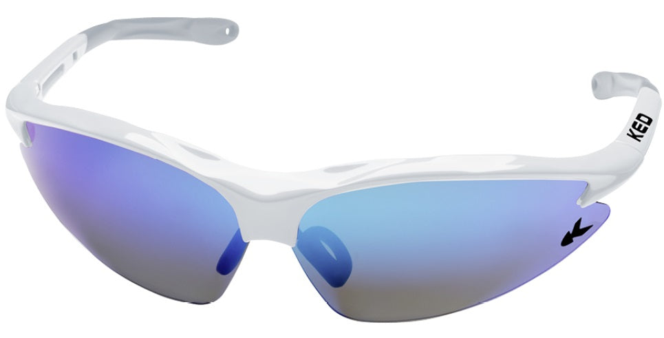 Ked Fahrradbrille Jackal weiß (multi-blue Mirror)
