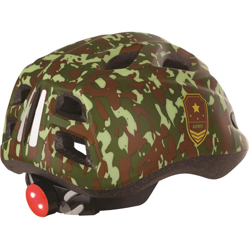 Polisport Army S Kinderhelm (52–56 cm) – mit LED-Beleuchtung