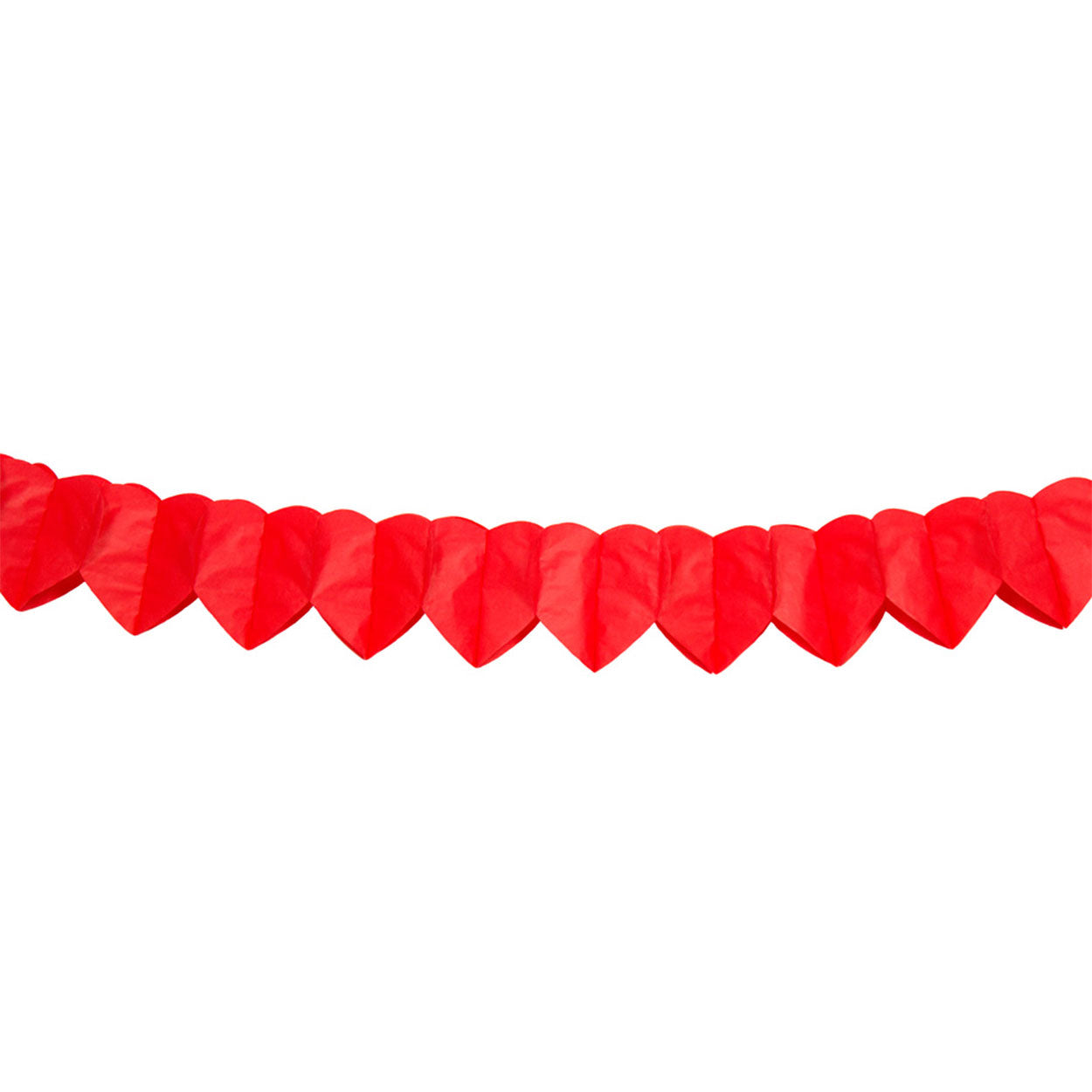 Folat BV Papier-Minigirlande - rotes Herz, 2 m.